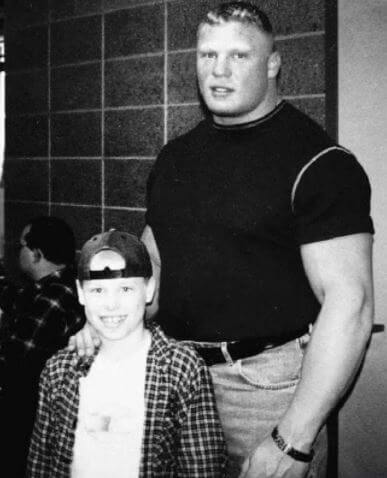 Throwback picture of Luke Lesnar and his father, Brock Lesnar.